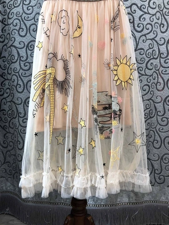 autumn Early new women's round collar knitted hem lace embroidered dress 913
