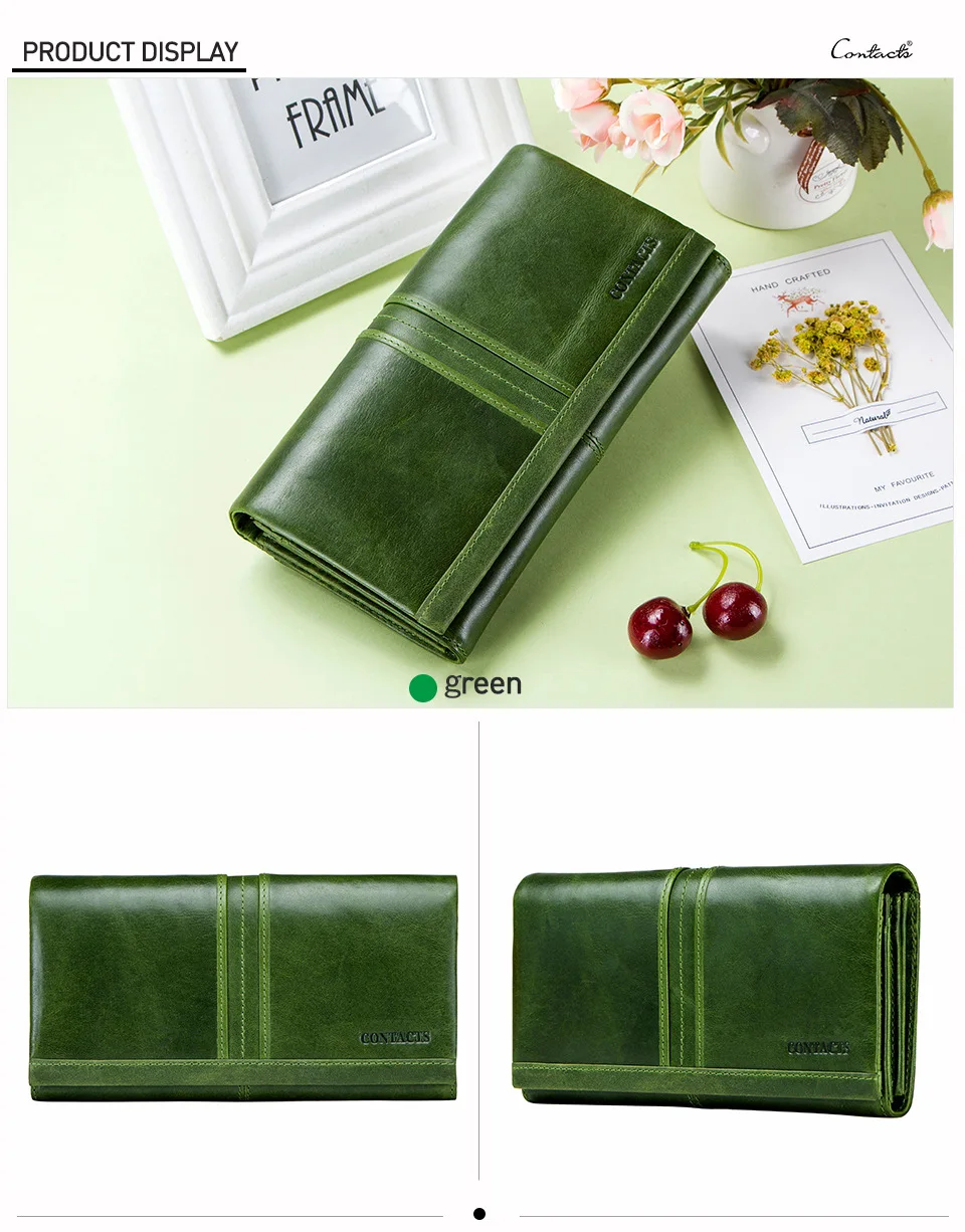 Long Genuine Leather Wallet Women Wallet Credit Card Holder Female Purse Women Clutch Bag Female Clutch Wallets High Quality