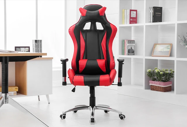 Silla Gaming BOSS silla escritorio reclinable regulable color Negro/Rojo