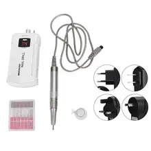 35000 об/мин портативный сверлильный станок для ногтей, Электрический Маникюрный Инструмент, White100-240V шлифовальный полировщик для ногтей, инструмент для педикюра