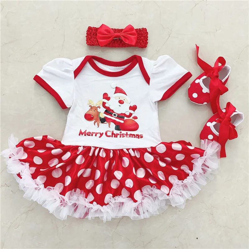 Рождественский костюм для малышей хлопковое платье из кружева для новорожденных с длинными рукавами Bebes рождественские вечерние платья для младенцев маскарадные подарки - Цвет: Золотой