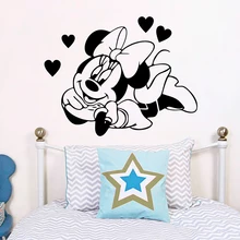 Cartoon Disney Mickey Minnie Mouse Nursery Room Decor Decals Vinyl Wall Stickers For Kids Rooms Bedroom Art Mural DIY Sticker Cartoon Disney Mickey Minnie Mouse Nursery Room Decor Decals Vinyl Wall Stickers For Kids Rooms Bedroom Art Mural DIY Sticker