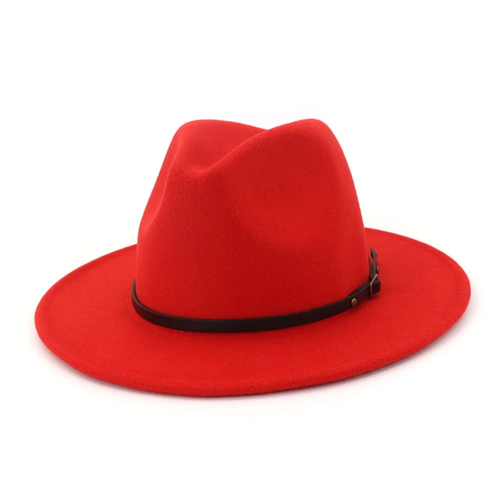 Lisianthus Women Belt Buckle Fedora Hat 