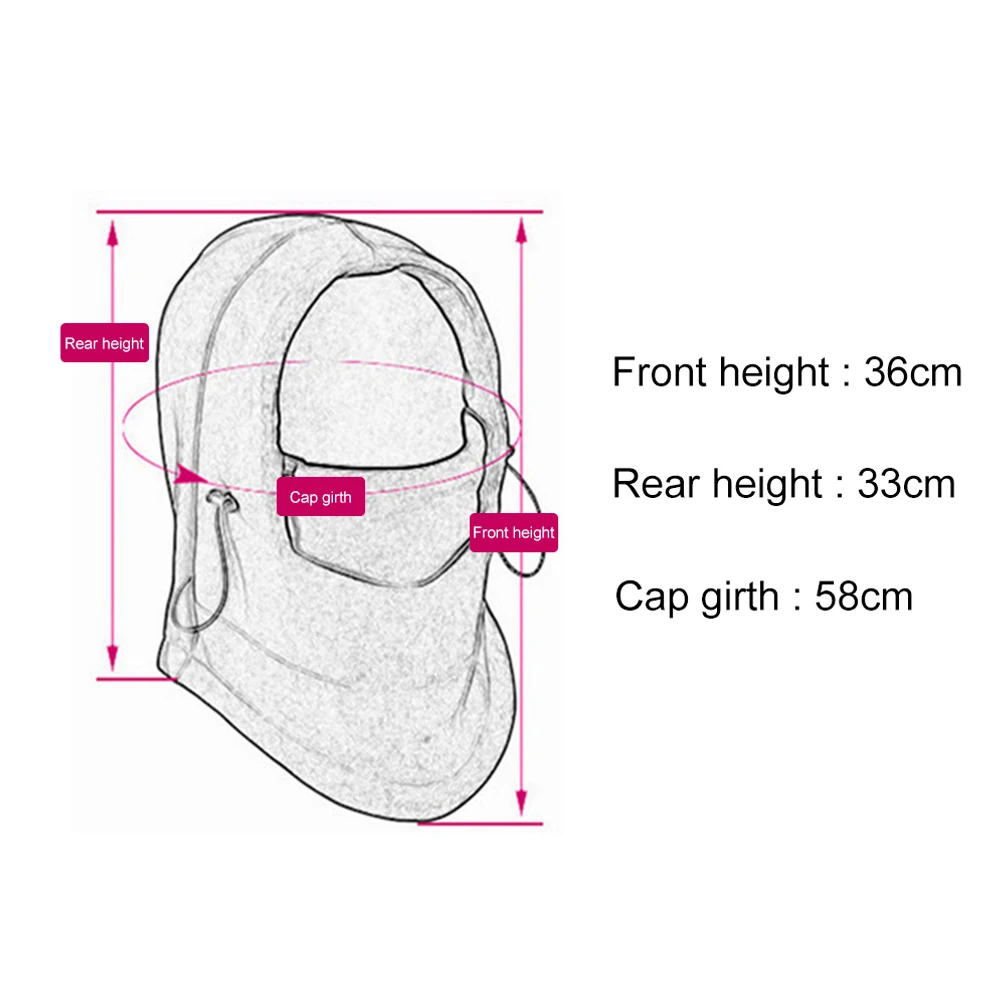 Теплая Флисовая Балаклава с капюшоном и теплым воротником для велоспорта маска для лица зимняя уличная маска для лица для мужчин велосипедная маска