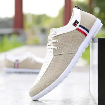 

Men's Breathable Canvas Shoes Korean Version Of The Wild Casual Peas Shoes Youth Deodorant Old Beijing Cloth Shoes Casual Shoes