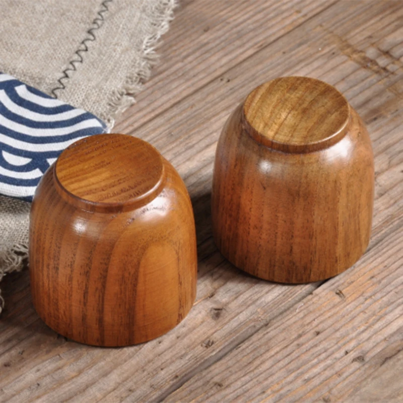 6Pcs Jujube Wood Cup Primitive Handmade Natural Wooden Tea Cup Breakfast Coffee Beer Milk Mug Drinkware Green Tea Cup Small Wate