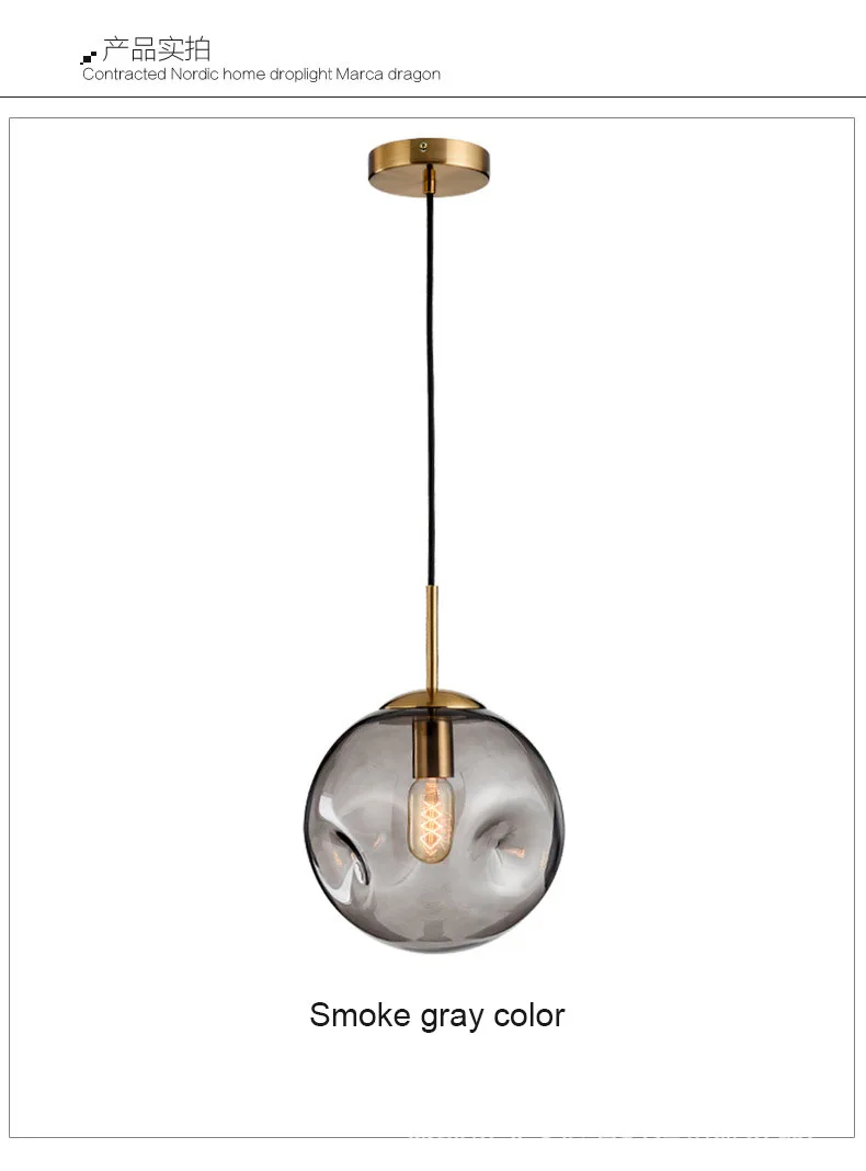 Светильник в скандинавском стиле, роскошный стеклянный шар, люстра, креативная барная стойка, столовая, гостиная, спальня, светильник ing