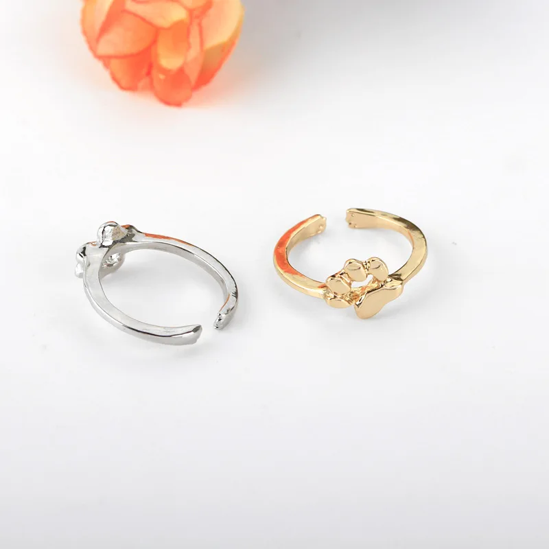 AliExpress, лидер продаж, стиль, собачье кольцо в виде лапы, креативные кольца с вырезами в виде собачьей лапы, регулируемые кольца