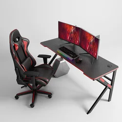 Support de bureau pour ordinateur de jeu de chambre à coucher, grand tapis de Bar lumineux noir Led, mobilier de maison OF50ZZ 