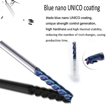 

HRC 4F Nano Tungsten Carbide End Mill Drill For Stainless Steel Milling Cutter