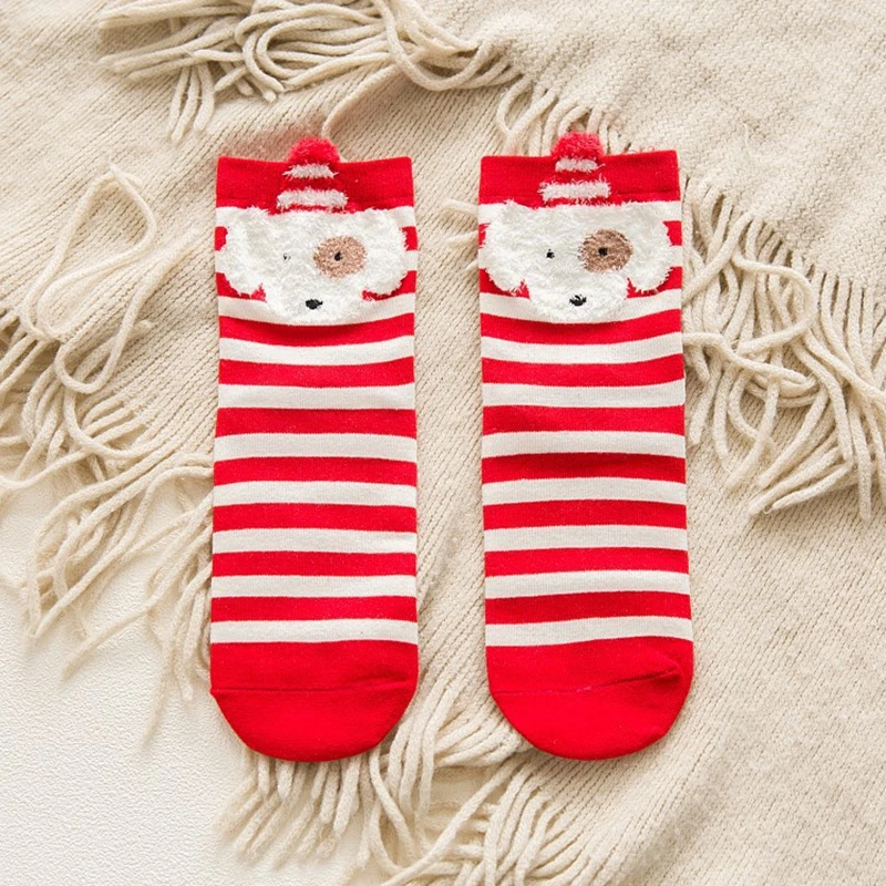 Новинка года; рождественские носки повседневные носки со снеговиком в стиле Харадзюку милые женские носки; теплые женские зимние носки Рождественский подарок - Цвет: 242-4