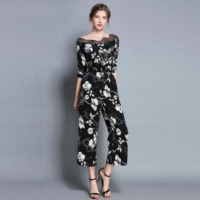 

2018 New Products Trend of Fashion Women's Dress Elastic Waist Printed One-piece Split Skirt