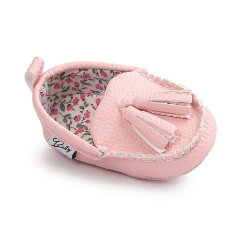 Обувь для новорожденных мальчиков и девочек детские мокасины для младенцев из кожи ПУ Детские ботиночки для кроватки