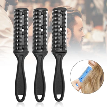 

3Pcs Razor Comb Hair Cutter Comb Cutting Scissors Hair Thinning Comb Slim Haircuts Cutting Tool Razor Comb