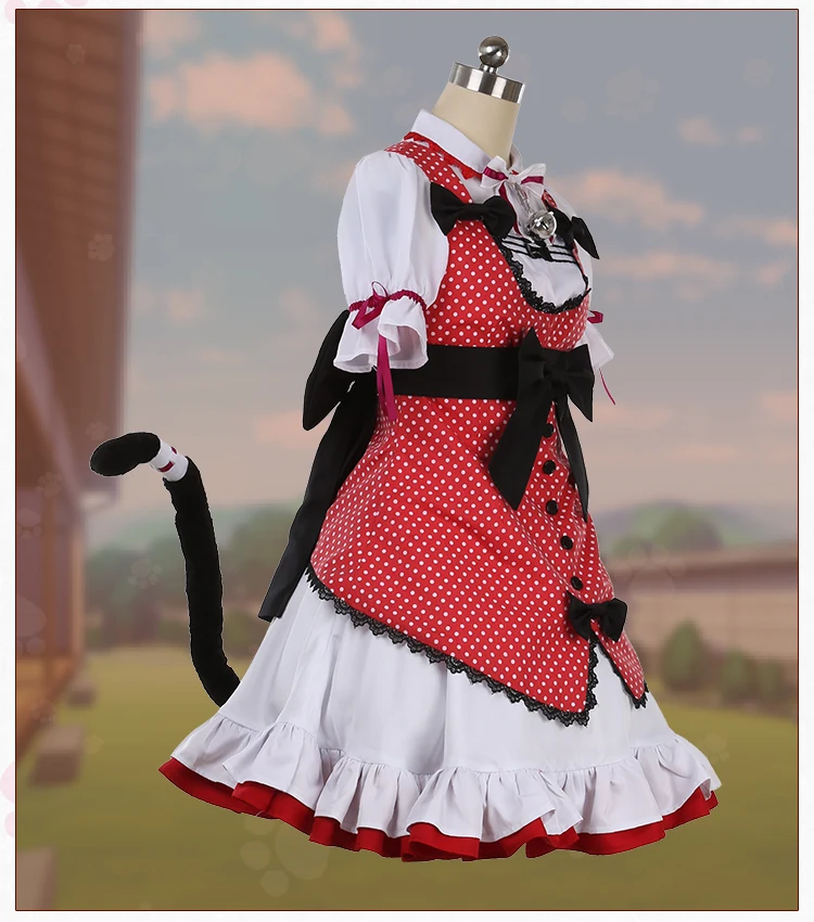 Аниме! NEKOPARA/платье в стиле Лолиты в стиле райского шоколада с кошками; милая Униформа; костюм для косплея на заказ; Любой размер; унисекс;