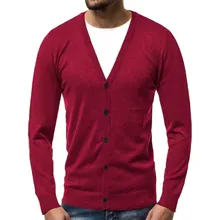 Мужской кардиган, свитер, куртка, осень и зима, теплый, v-образный вырез, на пуговицах, вязаный кардиган, на пуговицах, вязаный свитер, топ Y11.21