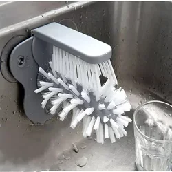 Scrubber Glass Cup Easy Cleaner Bottles Plastic Brush Sink Home Kitchen Accessories Cleaning Tools Для Кухни Для Удобства