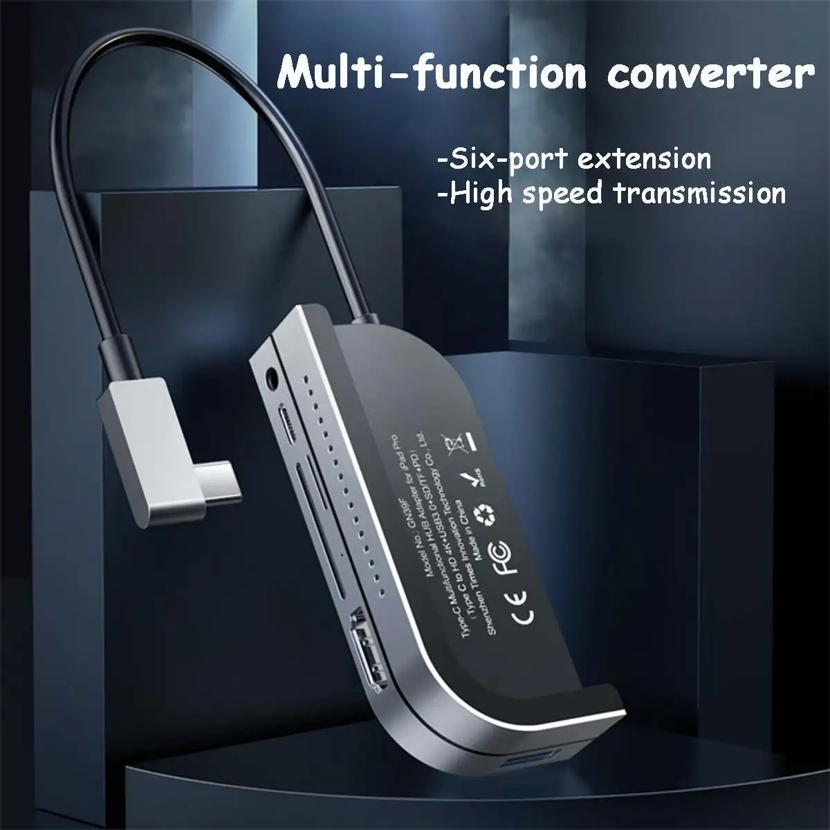 

Baseus USBC HUB to HDMI USB3.0 HUB Adapter for iPad Pro Card Reader USB Splitter for MacBook Pro Surface Go 6 USB Port USB-C HUB