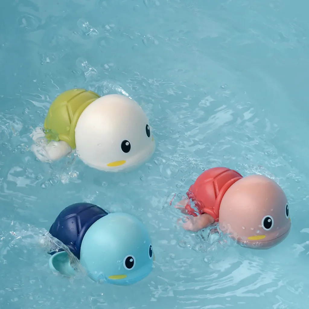 New Baby Bath Swimming Bath Pool Toy Cute Wind Up Turtle toys Cartoon Animal Tortoise Classic Baby Water Toy #A