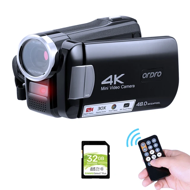 4K Digital Camera for Blogger, Ordro AC2 YouTube Video Vlog Cameras Camcorder Photography