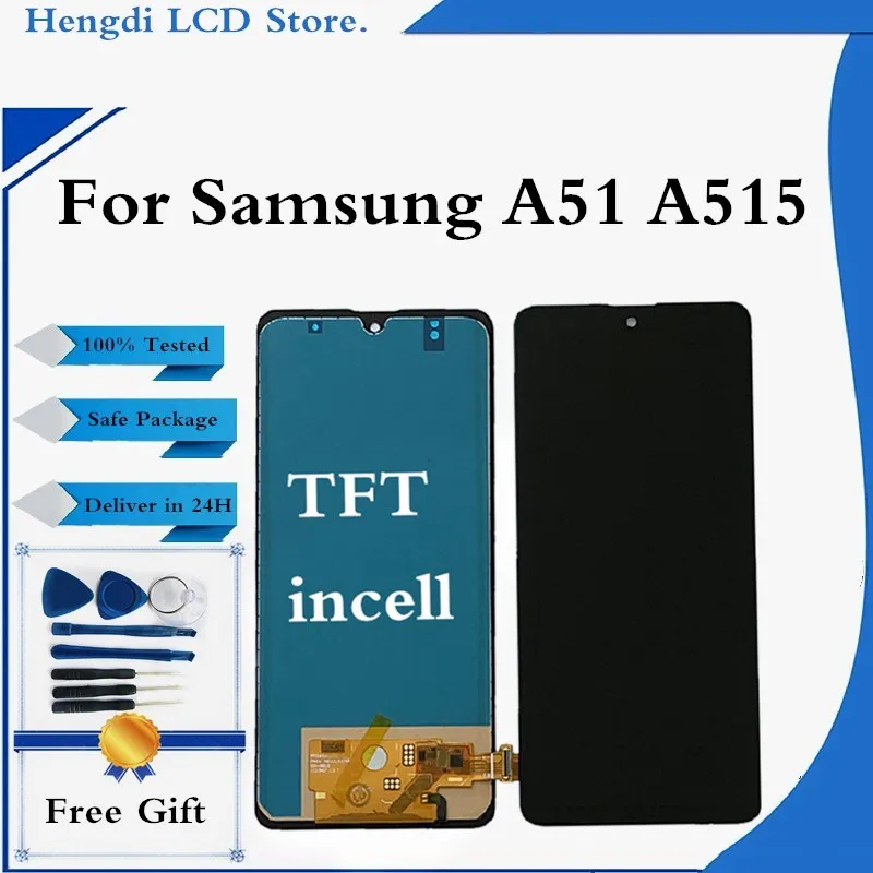 TFT LCD для Samsung A51 A515 ЖК дисплей сенсорный экран дигитайзер сборка A515F дисплея с
