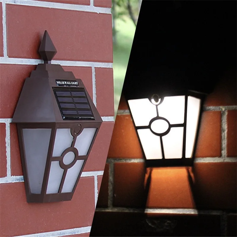 

2LED Retro Outdoor Fence Light Solar Hexagonal Wall Lamp IP65 Waterproof Courtyard Fence Entrance Landscape Decoration