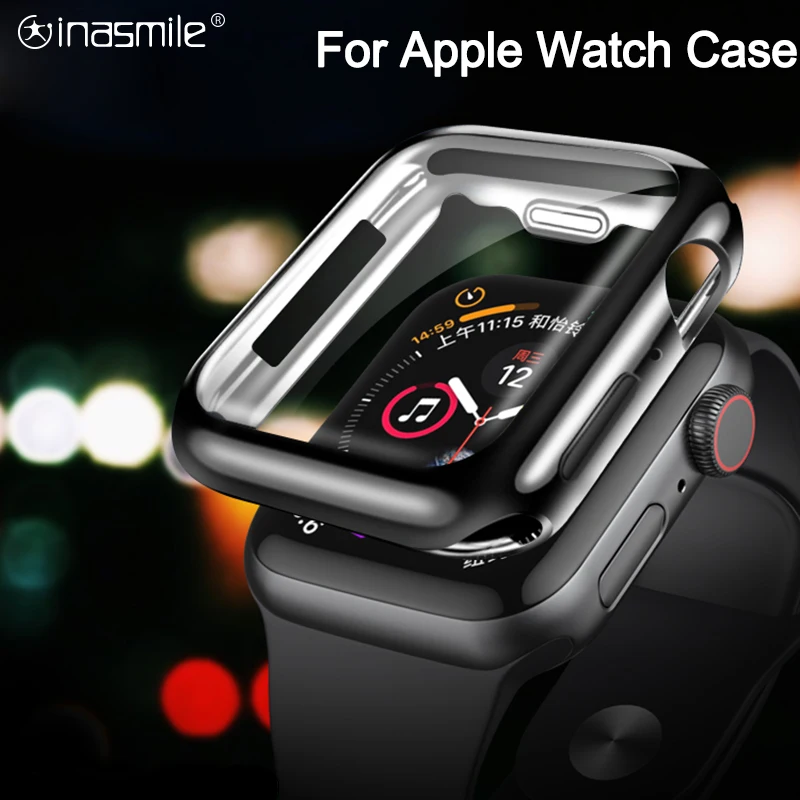 Элегантный чехол для часов Apple Watch series 5 4 3 2 1 кожаный 42 мм 38 м 40 44 задняя крышка из