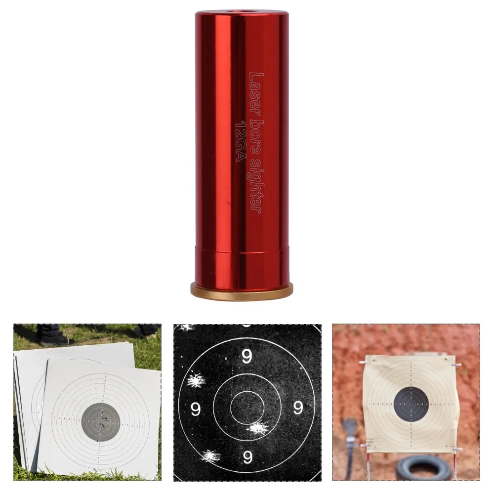 Laser Bore Sight Red Dot Laser Bore Sight 12GA .223/5.56/.308/7.62/.30-06 Cartridge Boresight Brass Laser Bore Sighter Tactical Gun Accessories