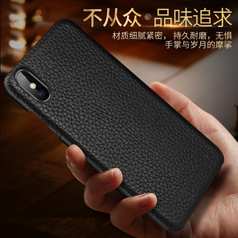 

2019 New 4 Colors For Apple iPhone X XR XS MAX Real Genuine Natural Cowhide Skin Back Case Phone Cover Full Grain Leather Bag