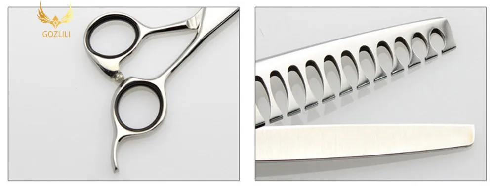 GOZLILI Professional Hairdressing Scissors 18 Teeth Fishbone Big Tooth Seemless ThinningBlendingTexturing Shear Hair Scissors (10)