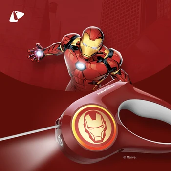 

Marvel Pet Dog Leash LED Retractable Collar Light Leash harness with Lock &Release Mechanism Walking Leash Cat Dog accessories