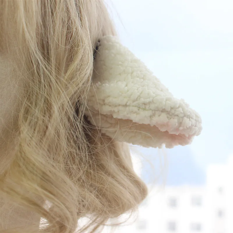Hair accessories original hand-made lamb ear side clip lamb hair sweet headdress ear barrettes