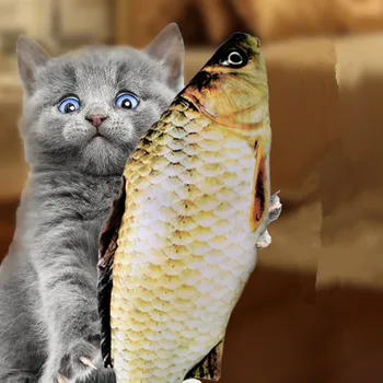 

Pet Soft Plush 3D Fish Shape Cat Toy Gifts Fish Catnip Toys Stuffed Pillow Doll Simulation Fish Playing Toy For chew toys Pet