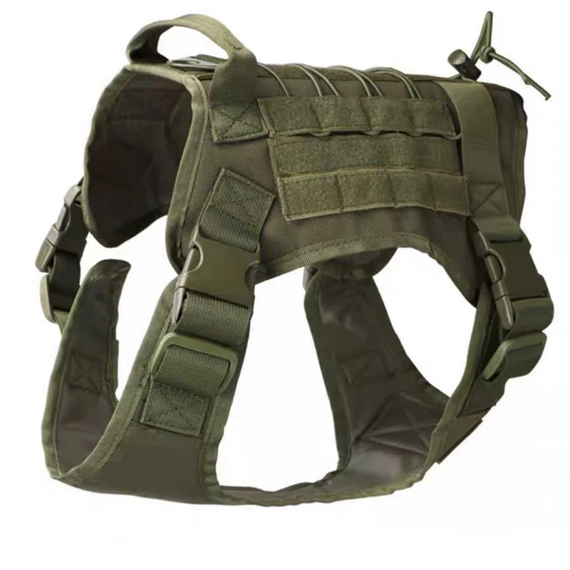 Tactical Service Dog Modular Harness K9 Working Military Hunting Molle Vest With Pouches Bag Water Bottle Carrier Bag Set Gear