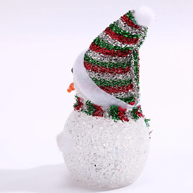 Снеговик, рождественские игрушки для детей, светодиодный подарок, частицы, семь цветов, яркий креативный маленький подарок
