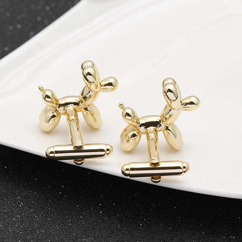 Fashionable Silver High-end material balloon dog cufflinks wholesale cufflinks cuff nails French shirt