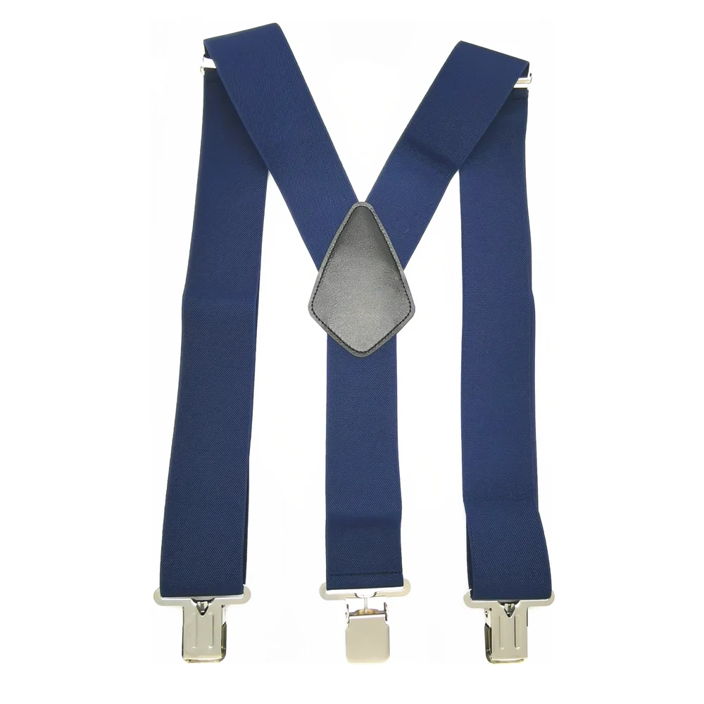 Robusto Uomini Braces KANGDAI 6 Fibbie Y Indietro 10 colori Suspendenti regolabili elastici durevoli Forti clip metalliche 