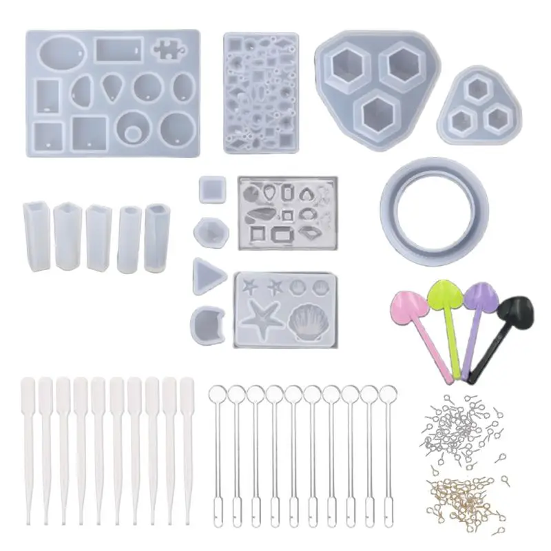 

1Set Silicone Crystal Epoxy Hanging Ornaments Mold Pendant Casting Mould Handmade DIY Crafts Jewelry Making Tool