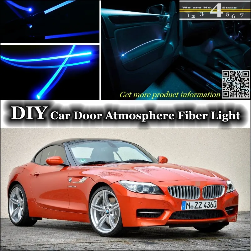 Для BMW Z4 Z4M E85 E89 внутренний окружающий свет тюнинг атмосферное волокно оптическое