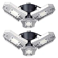 2 шт. светодиодный гараж светильник s, 60 Вт Регулируемая Tri светильник s гараж потолочный светильник, подвесной светильник типа High Bay деформируемая игрушка светодиодный кукурузный светильник лампы с 6000LM 6000