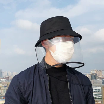 

Hot Sale Transparent Removable Full Face Mask Safety Hat Anti-Spitting Eyes Mouth Full Face Protection Masks Multifunctional