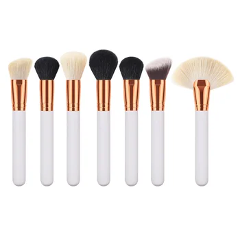 

7pcs Wooden Handle Soft Nylon Bristles Makeup Brush Cosmetics Powder Blush Brush Kit for Woman (T-07-056)