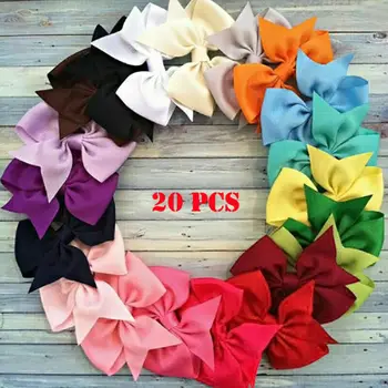 

20pcs Lot Baby Girls 3.5 Inch Hair Bows Alligator Hair Clips Kids Girl Sweet Set