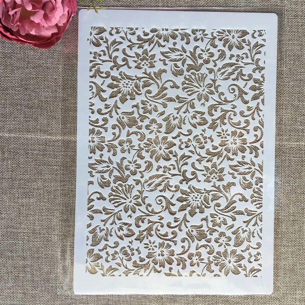 Leaves Texture Decorative Stencil Template for DIY Projects and Artistic Crafts