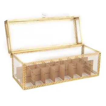 

Copper Bar Gold Edge Flip Cover Type Lipstick Cosmetics Storage Box Container Organizer Acrylic Organizer