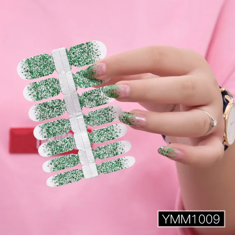 9 Hot sale Nail Art Color Manicure Decor DIY Stickers Nail Glitter Sticker Decor Supplies Decals FRE - Цвет: 9