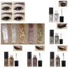 5 Color Metallic Shiny Eyeshadow Glitter Liquid Eyeliner Makeup Eye Liner Pen-Waterproof Makeup Pigment Eyeshadow Palette ► Photo 3/6