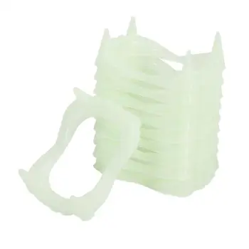 

10 PCS Luminous Vampire Fake Teeth for Halloween Party Night Glow Prop Masquerade Cosplay Funny Makeup Dentures