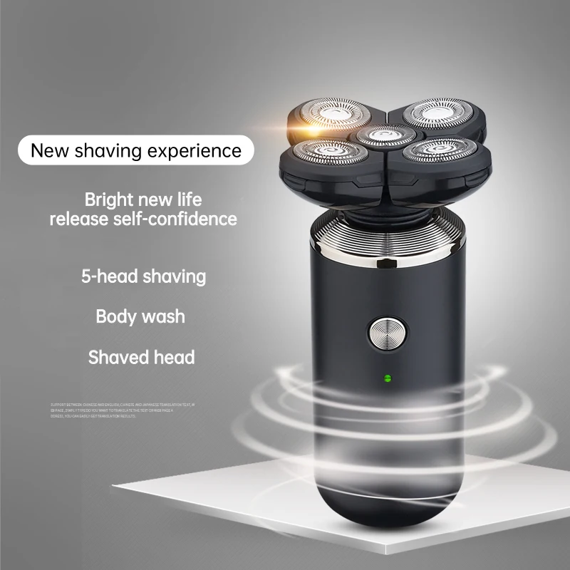 

Men Electric Shaver 5 Cutter Head IPX6 Shaving Machine USB Rechargeable Wet And Dry Shaved Multifunction Electric Beard Trimmer