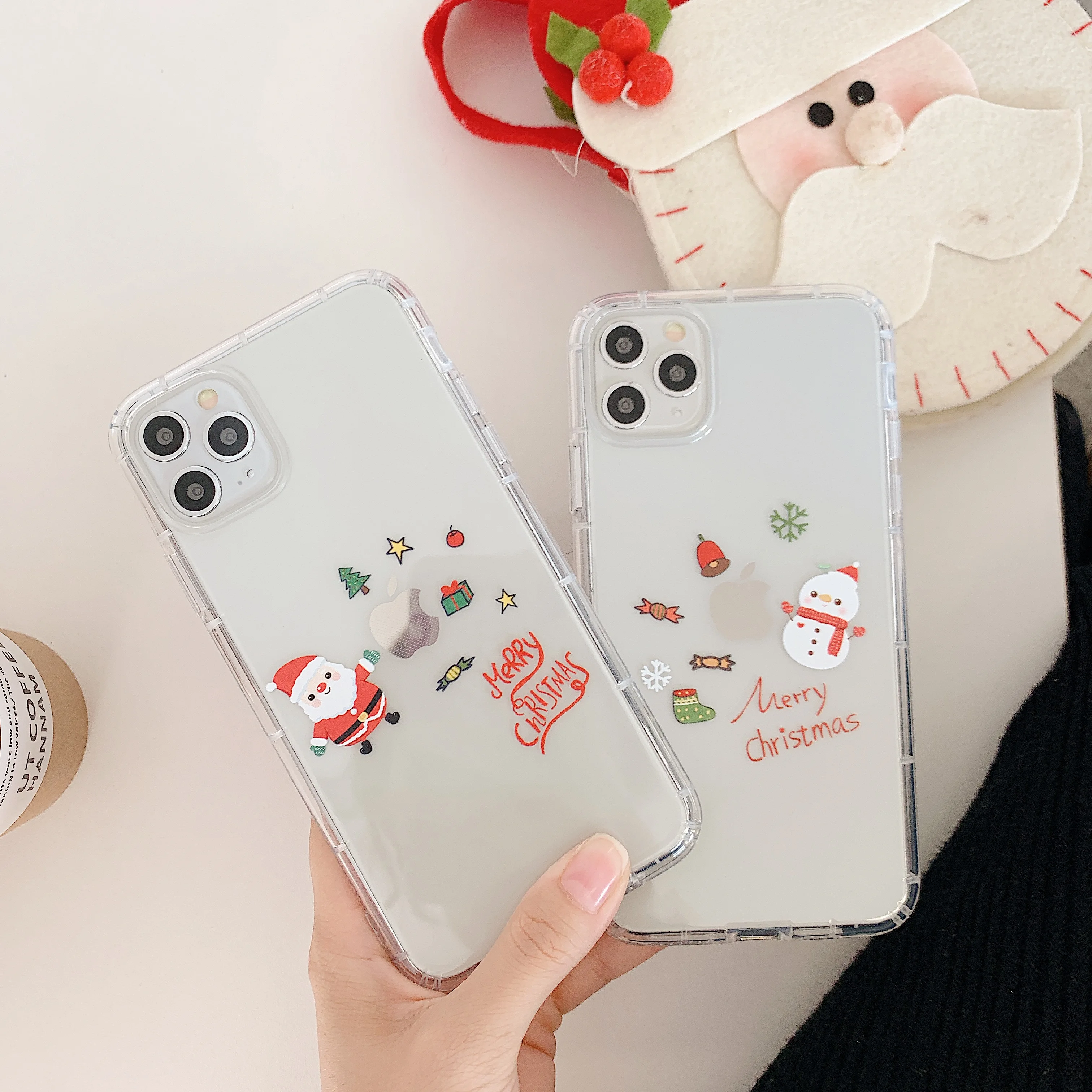 Рождественский чехол для телефона с изображением снеговика iphone 6 S 7 8 Plus X XS 11 Pro MAX XR